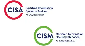 CISM and CISA logos.